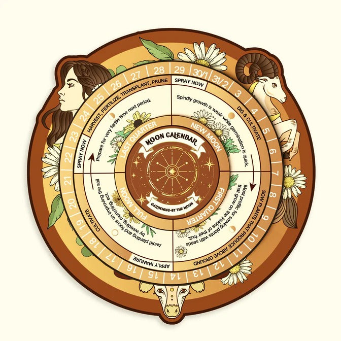 Zodiac Seed Bank with Moon Calendar - Earth Signs (Taurus, Virgo, Capricorn)