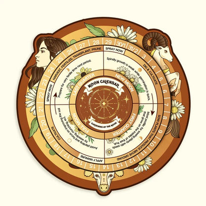 Zodiac Seed Bank with Moon Calendar - Earth Signs (Taurus, Virgo, Capricorn)