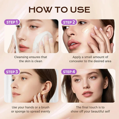 Soft Matte Concealer -Flawless Coverage & Smooth Finish(with Brush FREE !)