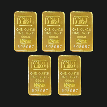 Credit Suisse Gold Bar - Unique serial number