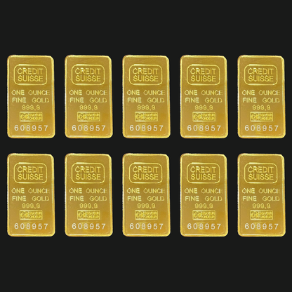 Credit Suisse Gold Bar - Unique serial number