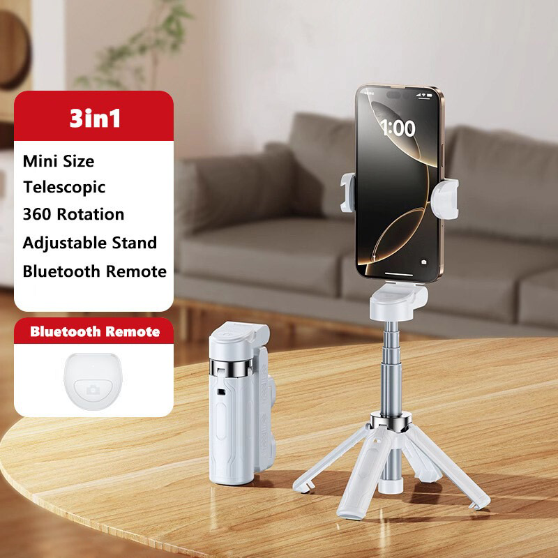 360° Rotation Wireless Remote Mini Tripod