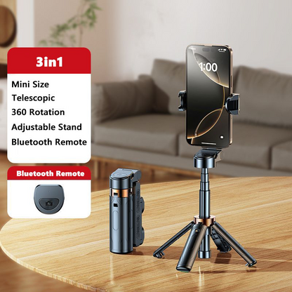 360° Rotation Wireless Remote Mini Tripod