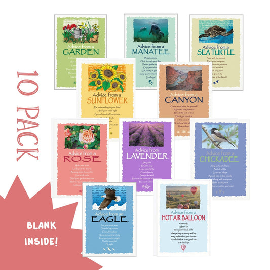 Pastel Rainbow - 10 Greeting Card Set
